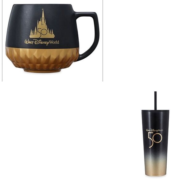 WDW 50th Anniversary Black & Gold Tumbler & Mug Bundle main image 9
